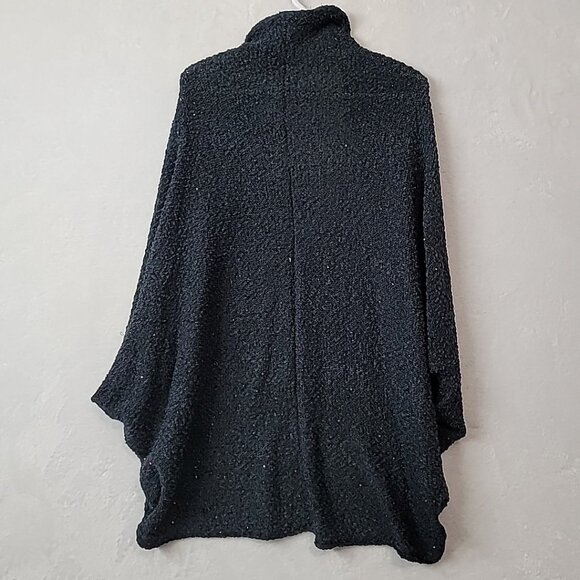 Zara Knit Womens Sequin Wrap Cardigan Size M Navy Sparkle Sweater Universal READ - Picture 8 of 16